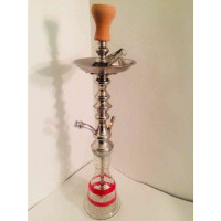 Hookah of Khalil Mamoon KM Cafe Stainless (Khalil Mamun Steinles) red flask