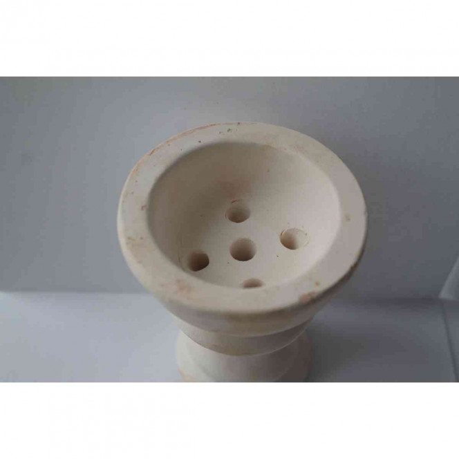 Bowl for a hookah White clay Big