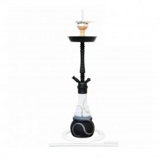 Hookah of Amy Deluxe 650 4-stars (Amy 4 старс) with a white flask