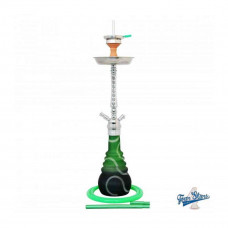 Hookah of Amy Deluxe 650 4-stars (Amy 4 старс) with a green flask