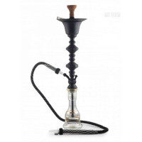 Hookah of Khalil Mamoon KM Double Decker (Khalil Mamun Dabl Dekker) black opaque