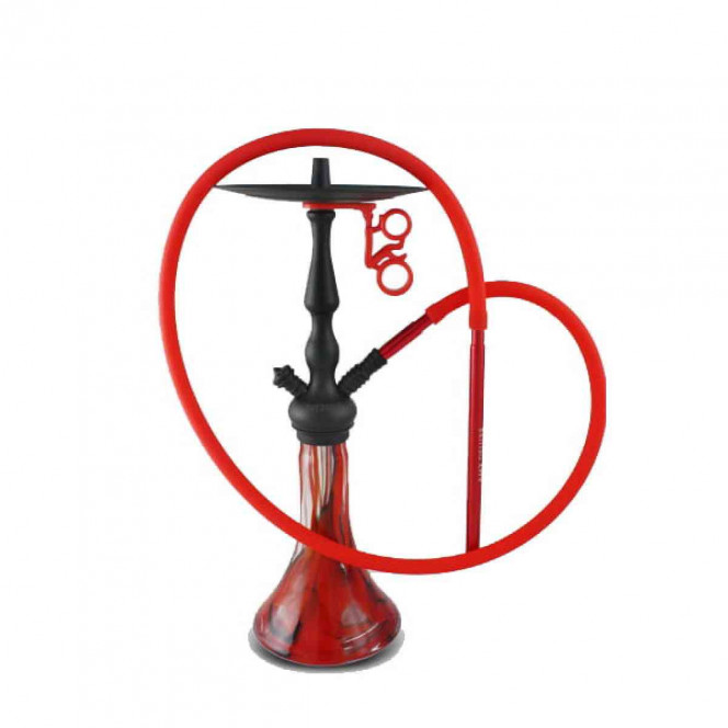 Hookah of Amy Deluxe 027 (Amy Delux) of Lady On Fire black-red PSMBK-RD