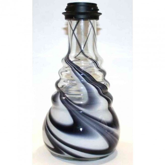 Flask for a hookah under carving/click of Amy Deluxe and Amy Stars (Amy Delux, Amy Stars) black-and-white