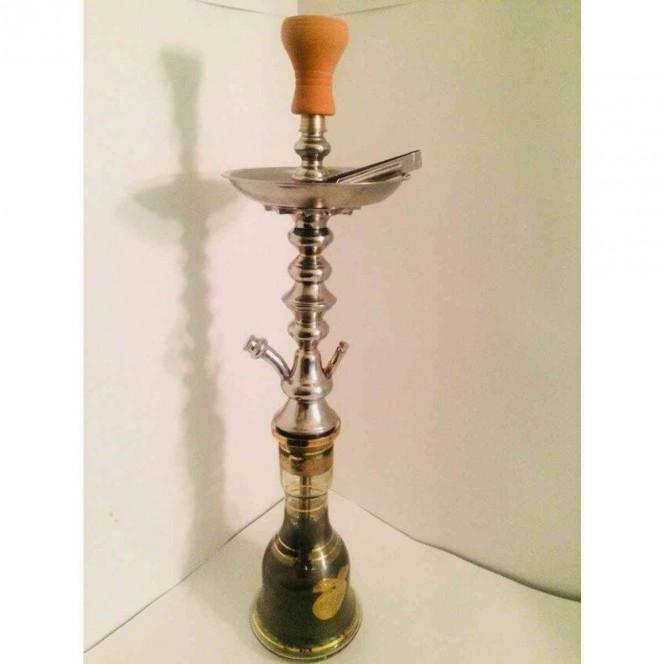 Hookah of Khalil Mamoon KM Cafe Stainless (Khalil Mamun Steinles) a flask with gray dusting