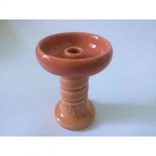 Bowl for a hookah of 2x2 Bowls white clay orange glaze I fanet