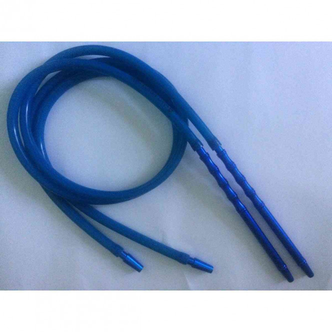 Silicone hose of Amy DeLuxe blue for a hookah