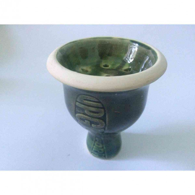 Bowl for Upgrade Form hookah (Upgrade of Forms) white clay green glaze