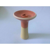 Bowl for a hookah of 2x2 Bowls white clay yellow-orange glaze I fanet