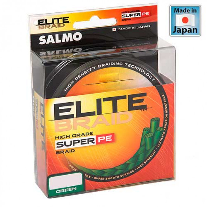 0.11 cord of Salmo Elite Braid 125m Green