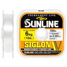 Fishing line of Sunline Siglon V of 100 m #25/026мм 6 kg