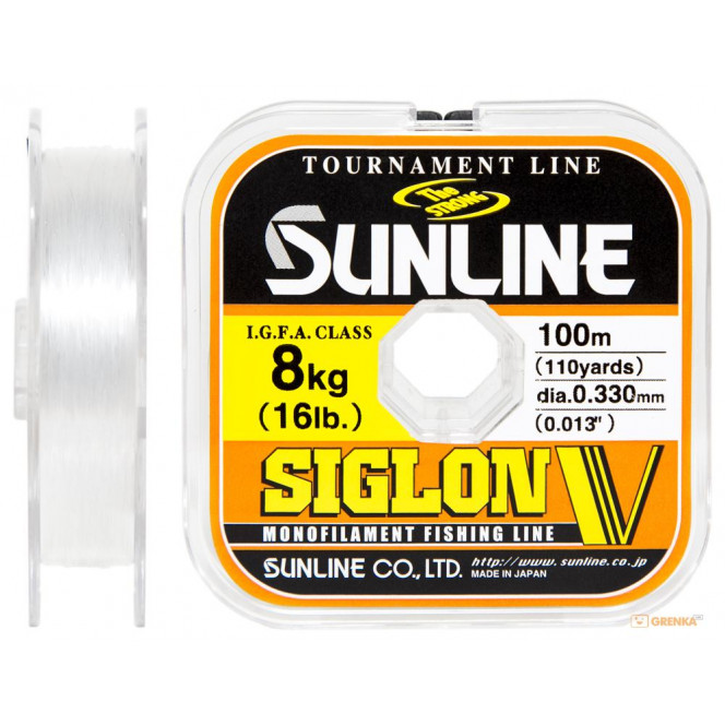 Fishing line of Sunline Siglon V of 100 m #4/033мм 8 kg