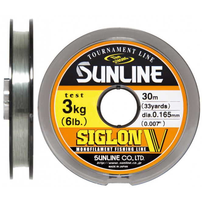 Fishing line of Sunline Siglon V of 30 m #10/0.165мм 3 kg