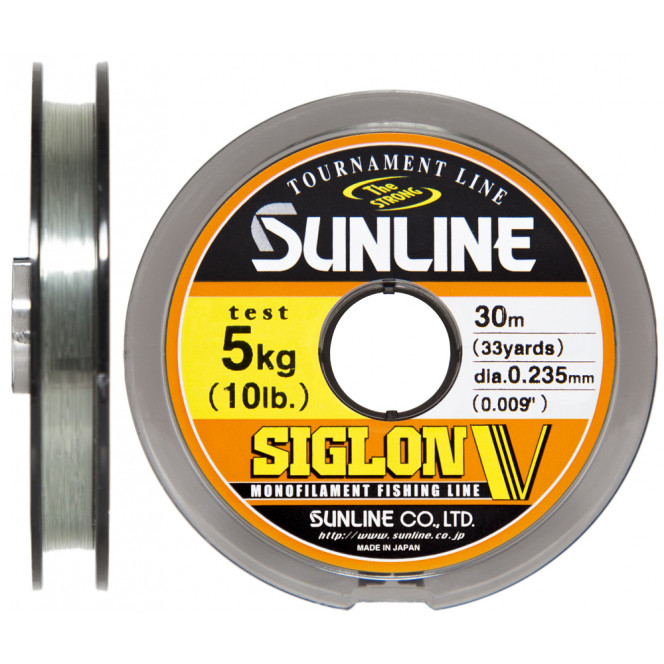 Fishing line of Sunline Siglon V of 30 m #20/0.235мм 5 kg