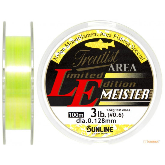 Fishing line of Sunline Troutist Area LE Meister 100m #06/0128mm 1.5 kg