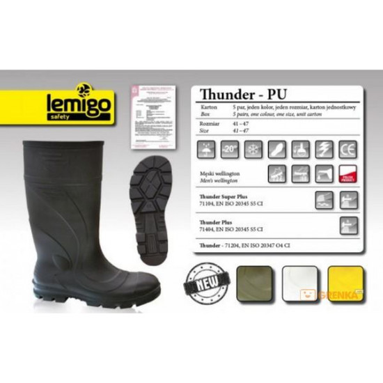 Lemigo Thunder boots are PU 712 43 - 20 °C, c: black (18110127)