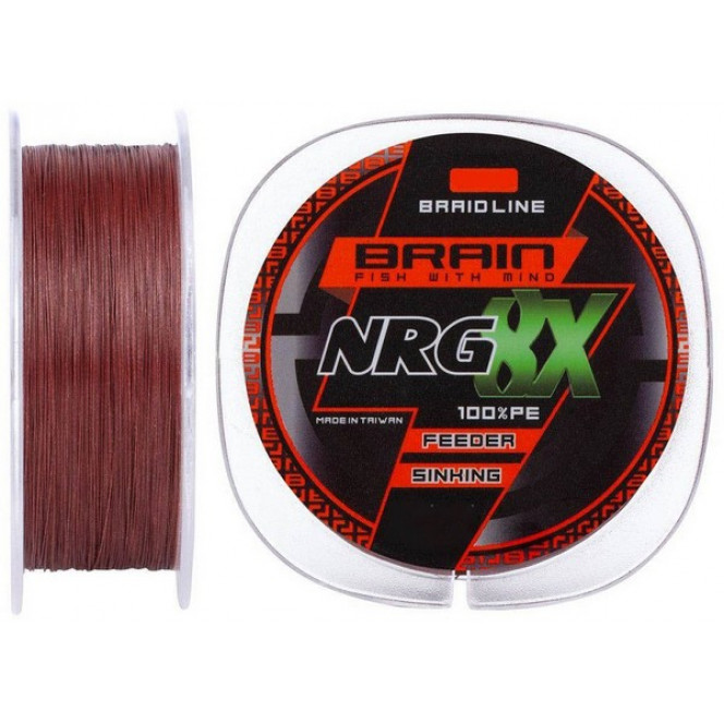 Шнур Brain NRG 8X sinking 150m 0.10mm 8.4kg ц:brown (18582082)