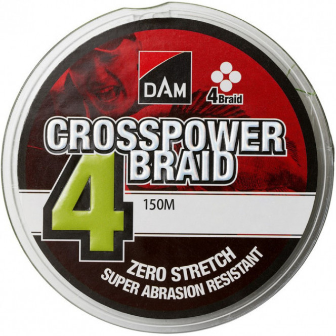 Shnur DAM Crosspower of 4-Braid 150 m 0.15 mm 8.1 kg (green) (66577)