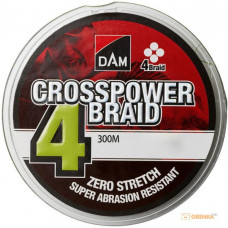 Shnur DAM Crosspower of 4-Braid 300 m 0.15 mm 8.1kg/18Lb (green) (65843)