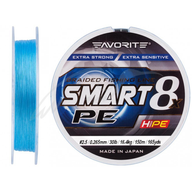 Shnur Favorite Smart PE of 8x 150 m (blue) #2.5/0.265mm 30lb/16.4kg (16931077)