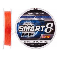 Shnur Favorite Smart PE of 8x 150 m (red-orange) #0.5/0.117mm 8lb/4.1kg (16931079)