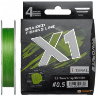 Shnur Favorite X1 PE 4x 150m (l.green) #0.5/0.117mm 9lb/4.1kg (16931127)