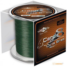 Шнур Mikado Carp 8 Octa Braid 0,18 мм, зеленый (Z31G-018)