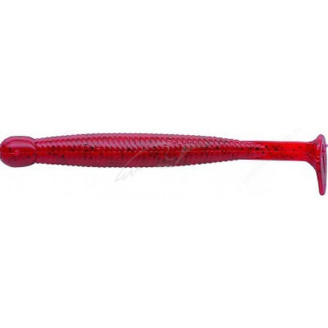 ECOGEAR Grass Minnow S 42mm 069 silicone: Blood Red + Black Flk. 12 pieces