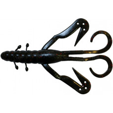 Smith BanDo Craw 4 silicone 02 Black/Red Flake of 6 pieces.