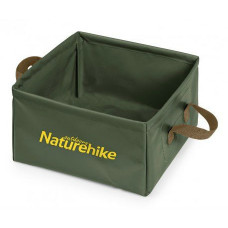 Bucket folding Naturehike Square bucket of 13 l of army green (NH19SJ007)