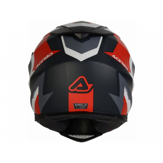 Motorcycle helmet Acerbis Flip FS-606 Grey-Red