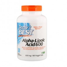 Альфа-липоевая кислота, Alpha-Lipoic Acid, Doctors Best, 600 мг, 180 капсул, 24365
  