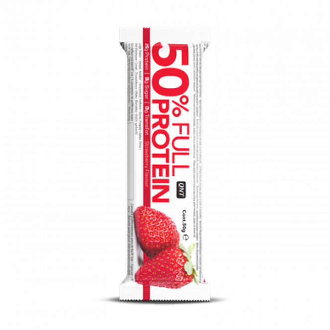 Bar, 50% Full Protein Bar, Qnt, exotic strawberry flavor, 50 g 40, Z05551-1 .. Discounts, promotions, 100% original products. Worldwide shipping, free shipping, world, health, cosmetics, fitness