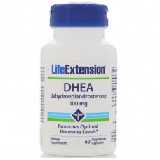 ДГЭА, DHEA, Life Extension, 100 мг, 60 капсул, 24419
  