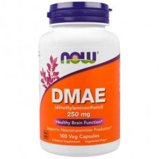 DMAE (Диметиламиноэтанол), Now Foods, 250 мг, 100 капсул, 9329
  