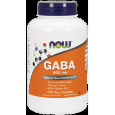 GABA Natural Calming Effect, GABA, Now Foods, 500 mg, 200 Capsules, 05089-1
 