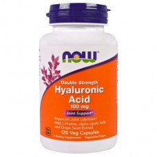 Гиалуроновая кислота, Hyaluronic Acid, Now Foods, 100 мг, 120 капсул, 9335
  