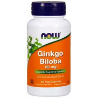 Гинкго Билоба, Ginkgo Biloba, Now Foods, 60 мг, 60 капсул, 10994
  