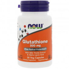 Глутатион, Glutathione, Now Foods, 500 мг, 30 капсул, 24279
  