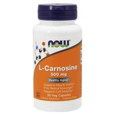 Carnosine, L-Carnosine, Now Foods, 500 mg, 50 Capsules, 15262
 