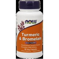 Turmeric & Bromelain, Now Foods, 90 Capsules, 9332
 