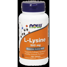 Лизин, L-Lysine, Now Foods, 500 мг, 100 таблеток, 9146
  