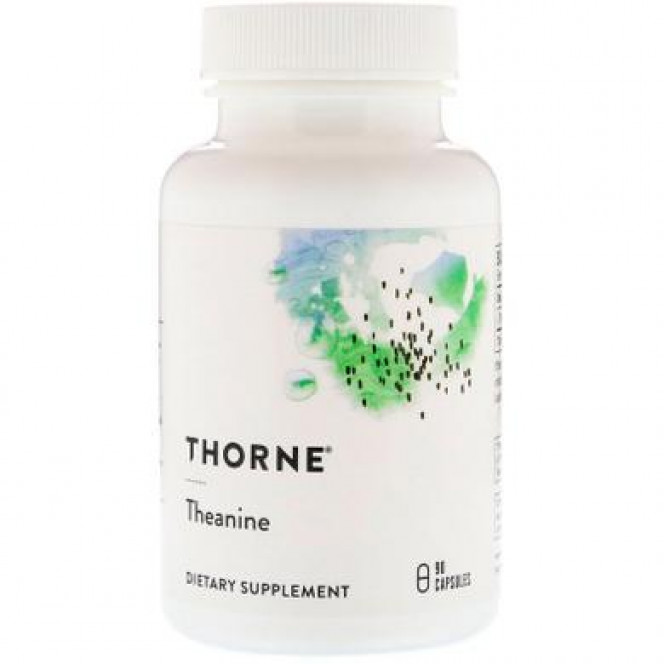 L-Теанин, Theanine, Thorne Research, 90 капсул, 24487
  