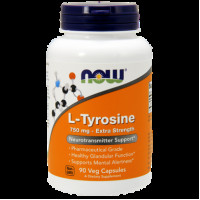 Тирозин, L-Tyrosine, Now Foods, 750 мг, 90 капсул, 9157
  