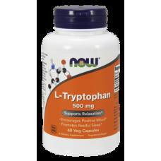 Tryptophan, L-Tryptophan, Now Foods, 500 mg, 60 Capsules, 9159
 