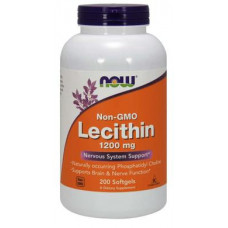 Лецитин, Lecithin, Now Foods, 1200 мг, 200 капсул, 19221
  