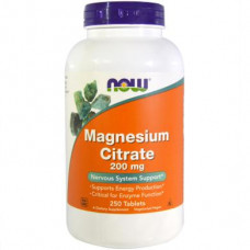 Цитрат магния, Magnesium Citrate, Now Foods, 200 мг, 250 таблеток, 9189
  