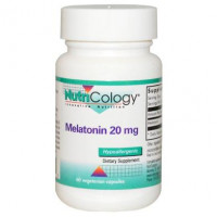 Melatonin, Melatonin, Nutricology, 20 mg, 60 Capsules, 27496
 