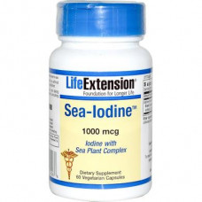 Йод, Sea-Iodine, Life Extension, 1000 мкг, 60 капсул, 24415
  