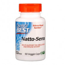 Наттокиназа и серрапептаза, Best Natto-Serra, Doctors Best, 90 капсул, 24375
  