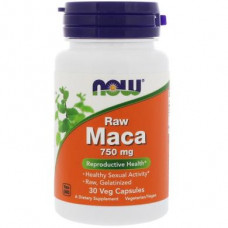 Maca, Raw Maca, Now Foods, 750 mg, 30 Capsules, 24305
 